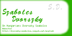 szabolcs dvorszky business card